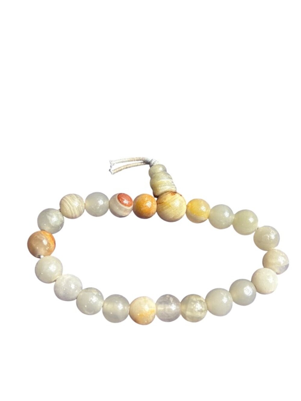 Quartz Bead Stretch Bracelet 6 1/4 Inches Unstretched
